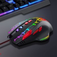 Ciciglow G550 RGB Ergonomik Makrolu Kablolu Desenli Siyah Optik Gaming Mouse
