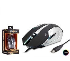 Hadron Novator RGB Makrolu Kablolu Siyah Optik Gaming Mouse