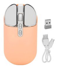 Zunate Tablet Uyumlu Sessiz Makrolu Kablosuz Turuncu Optik Mouse