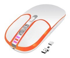 Auklopvzz Kompakt RGB Sessiz Ergonomik Kablosuz Beyaz Optik Mouse