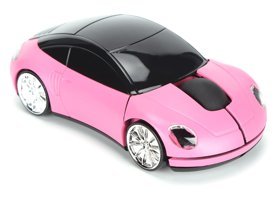 Dpofirs Araba Görünümlü Ergonomik Kablosuz Pembe Optik Mouse