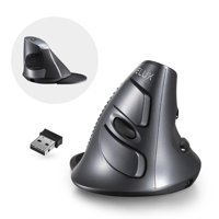 Delux Ergonomik Dikey Makrolu Kablosuz Gri Optik Mouse