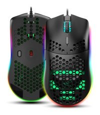 Hemoton Programlanabilir RGB Makrolu Kablolu Siyah Optik Gaming Mouse