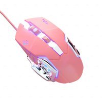 Annadue RGB Sessiz Ergonomik Makrolu Kablolu Pembe Optik Gaming Mouse