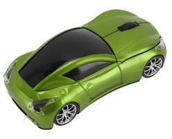 Ccylez Q13 Spor Araba Görünümlü Ergonomik Kablosuz Yeşil Optik Mouse