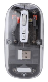 Ashata SN7032 7 Makrolu Kablosuz Şeffaf-Siyah Mouse