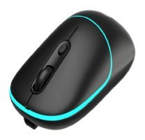 Lecoo Dual RGB Kablosuz Siyah Optik Mouse