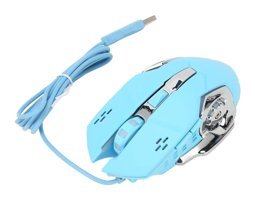 Shanrya Tablet Uyumlu RGB Sessiz Makrolu Kablolu Mavi Optik Gaming Mouse