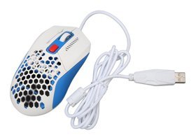 Elprico Programlanabilir RGB Ergonomik Makrolu Kablolu Beyaz-Mavi Optik Gaming Mouse