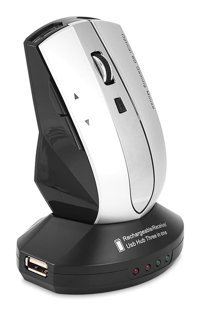 Annadue Ergonomik Makrolu Kablosuz Gri Optik Mouse