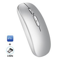 Generic Bt5 RGB Ergonomik Kablosuz Gümüş Optik Mouse