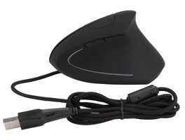 Goshyda 6D Ergonomik Dikey Makrolu Kablolu Siyah Optik Mouse