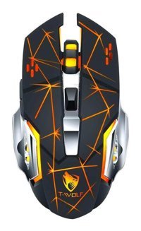 Cankypu Thunder Wolf Q13 RGB Sessiz Kablosuz Siyah Optik Gaming Mouse