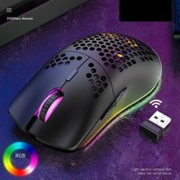 Huahai XYH80 RGB Makrolu Kablosuz Siyah Optik Gaming Mouse