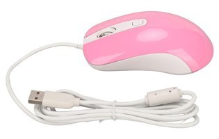 Haofy RGB Ergonomik Kablolu Pembe Optik Mouse
