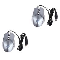 Bestonzon Makrolu Kablosuz Gümüş Optik Gaming 2 Adet Mouse