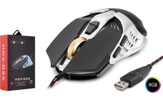Hadron HDxg26 RGB Makrolu Kablolu Siyah Optik Gaming Mouse