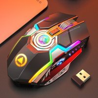 Huahai A2 RGB Sessiz Kablosuz Siyah Optik Gaming Mouse