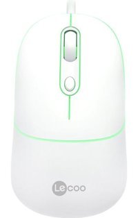 Lecoo Lecoo MS109 RGB Sessiz Kablolu Beyaz Optik Mouse