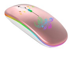 Generic RGB Ergonomik Kablosuz Rose-Gold Optik Mouse
