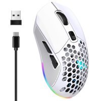 Ciciglow RGB Makrolu Kablosuz Beyaz Optik Gaming Mouse