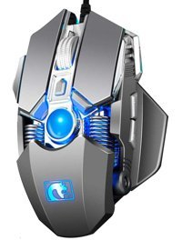 Knadgbft M338 RGB Sessiz Makrolu Kablolu Gri Optik Mouse