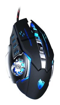 Gadpiparty V6 RGB Kablolu Siyah-Mavi Optik Gaming Mouse