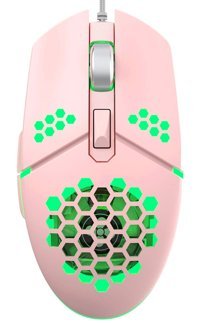 Knadgbft G25 RGB Ergonomik Makrolu Kablolu Pembe Optik Mouse
