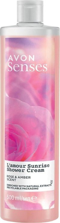 Avon Senses L'amour Sunrise Amber-Gül Duş Jeli 500 ml