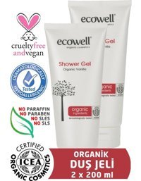 Ecowell Organic Vanilla Duş Jeli 2x200 ml