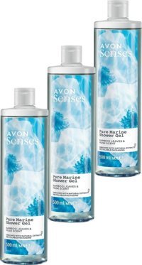 Avon Senses Pure Marine Bambu Yaprağı-Misk Duş Jeli 3x500 ml