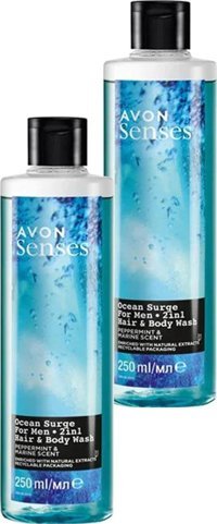 Avon Senses Ocean Surge Deniz Kokusu-Nane Duş Jeli 2x250 ml