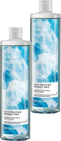 Avon Senses Pure Marine Bambu Yaprağı-Misk Duş Jeli 2x500 ml