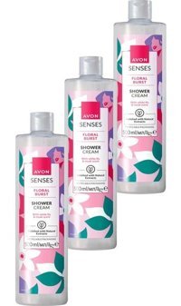 Avon Senses Floral Burst Greyfurt-Sandal Duş Jeli 3x500 ml