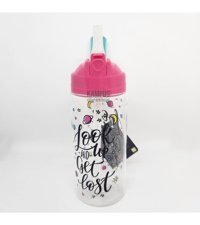 Gıpta Super Pipetli Pembe Tritan Spor Yetişkin Matara 500 ml