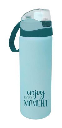 Herevin Enjoy Every Moment Mavi Plastik Spor Yetişkin Matara 750 ml
