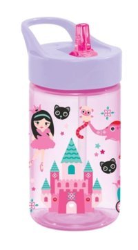 Herevin Flamingo Pipetli Pembe Cam Okul Çocuk Suluk 500 ml