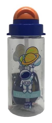 Gıpta Blue-Me Astronot Pipetli Çok Renkli Tritan Okul Çocuk Suluk 500 ml