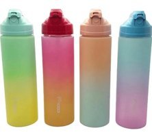 Gıpta Marine Pipetli Çok Renkli Tritan Spor Yetişkin Matara 630 ml