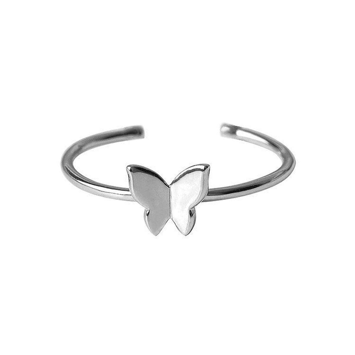 Chavin Jewelry Kelebekli Ayarlanabilir Tekli Metal Yüzük
