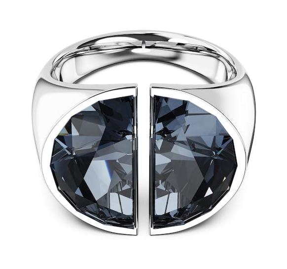 Swarovski Lacivert Tekli Rodyum Yüzük