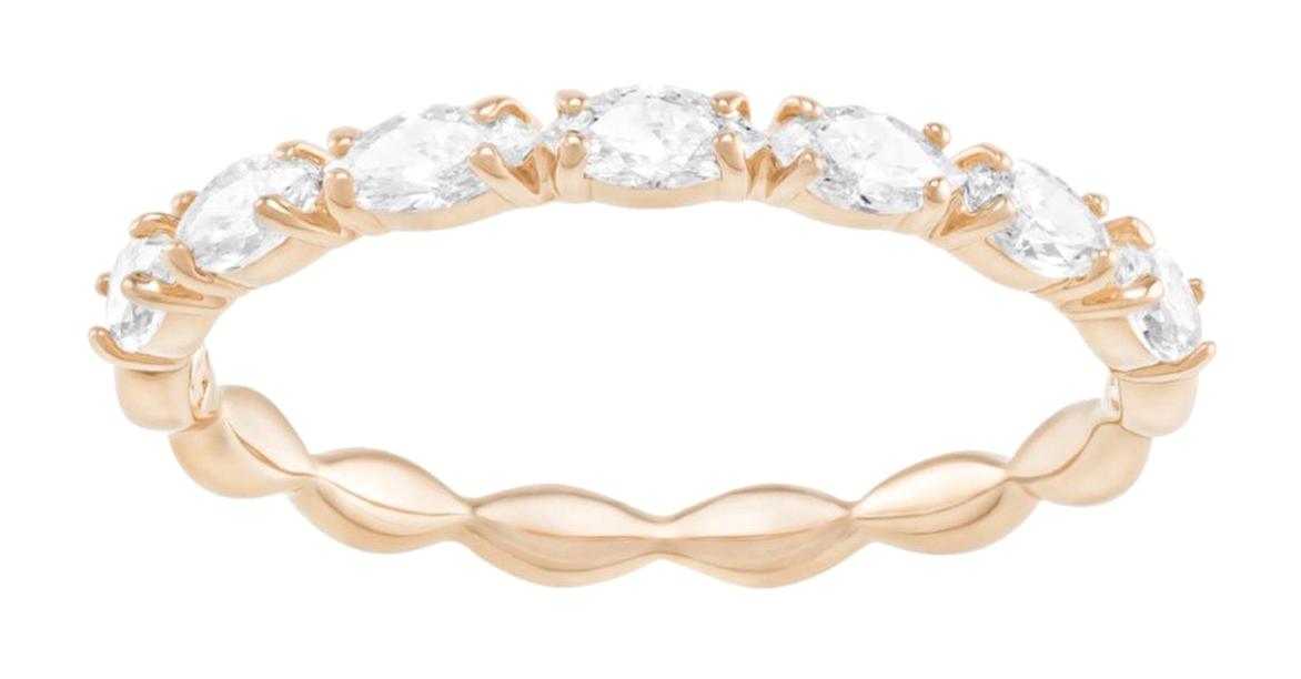 Swarovski Beyaz Tekli Rodyum Yüzük
