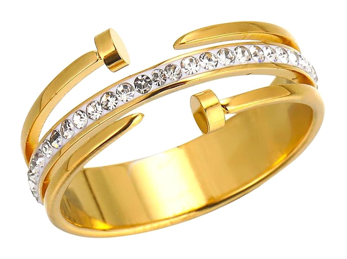 Chavin Jewelry Beyaz Tekli Çelik Yüzük