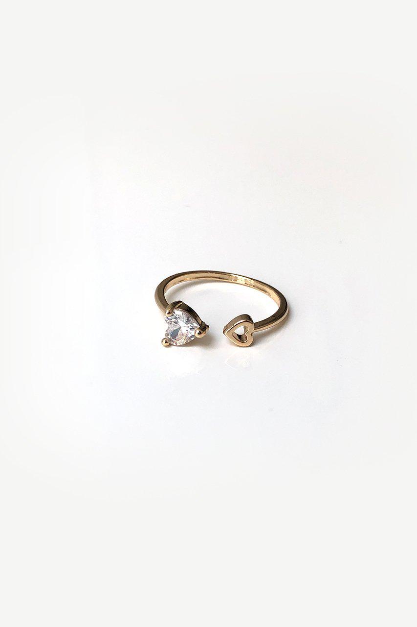 Teen Jewellry Beyaz Kalpli Ayarlanabilir Tekli Çelik Yüzük
