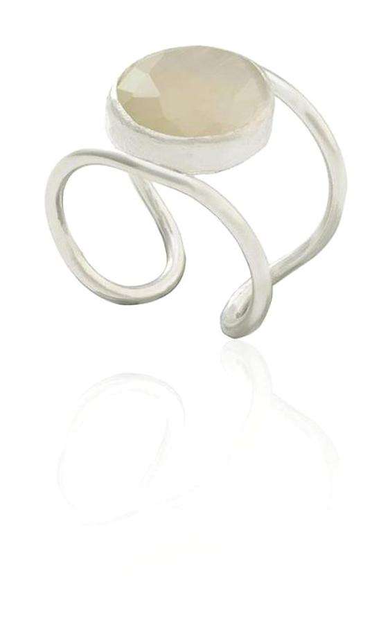 Kadir Jewelry Beyaz Tekli Pirinç Yüzük