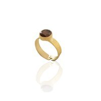 Kadir Jewelry Kahverengi Tekli Pirinç Yüzük