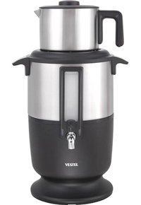 Vestel 4500 CX Sefa Otomatik Cam Demlikli 1800 W Işıklı Cam Gövdeli Şeffaf Retro Çay Makinesi