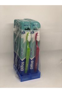 Difaş Orta Manuel Yetişkin Diş Fırçası Çok Renkli