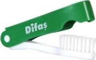 Difaş Katlanabilir Sert Manuel Yetişkin Diş Fırçası Yeşil