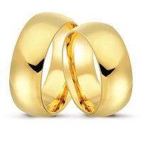 Sefa Gold Beyaz 7 Mm Sarı Düz Kadın Çift Alyans